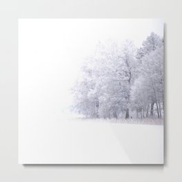 White Forest #decor #society6 #buyart Metal Print | Oct17Cb, Longexposure, Nature, Snow, Digital, Vintage, Winter, White, Landscape, Cold 