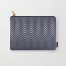 Butterfly Illustration // Geometric Butterfly Pattern // Dark Navy Blue and White Carry-All Pouch