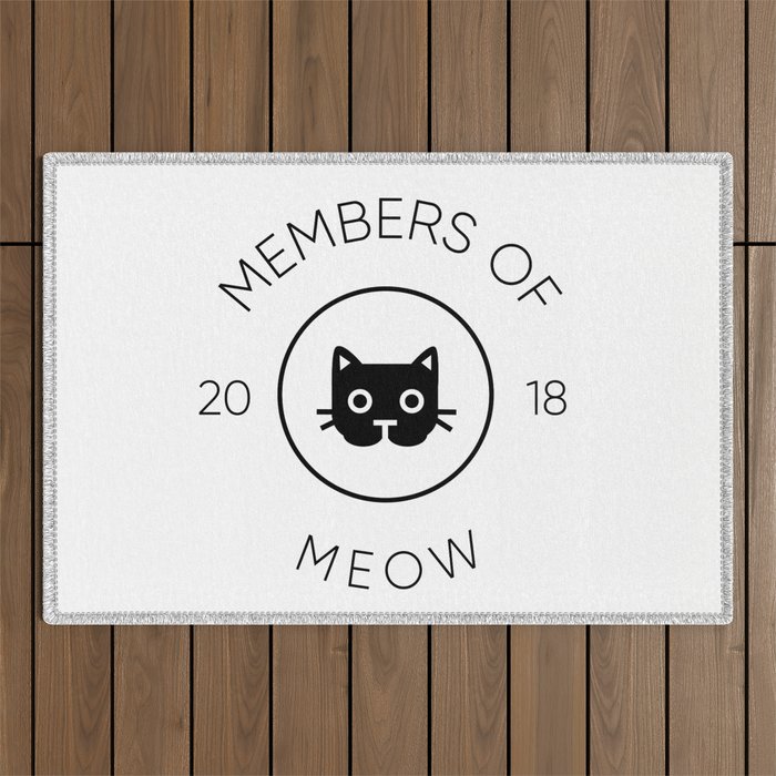 Members Of Meow Outdoor Rug