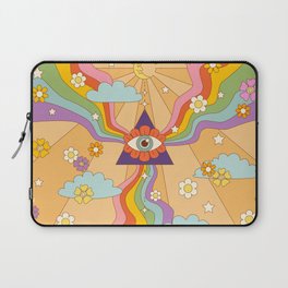 retro hippie boho rainbow print  Laptop Sleeve