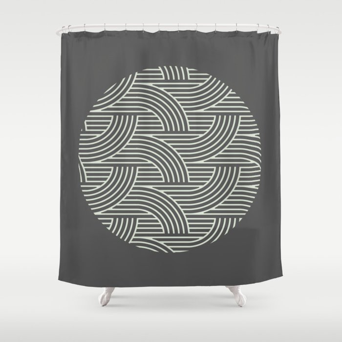 Zen Design Black Shower Curtain