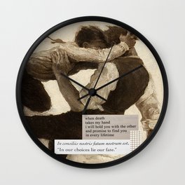 Dark Academia | Romance - In Our Choices Lie Our Fate | Poetry Study Painting Love Death Aesthetic Wall Clock