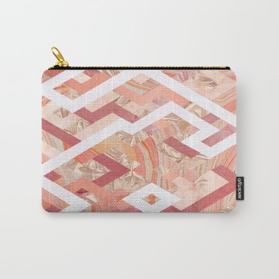 Pink Geometrics Carry-All Pouch