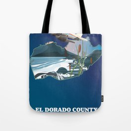 El Dorado County California USA map Tote Bag