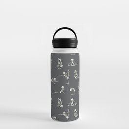 Skeleton Yoga_Gray Water Bottle