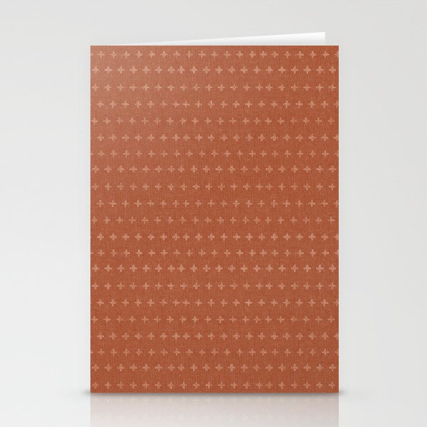 woven crosses - ginger Stationery Cards