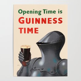 0009 - Opening Time Is Guinness Time (Knight) Poster Poster