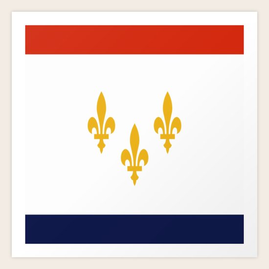 Flag Of New Orleans Nola Crescent City Big Easy Nawlins Jazz Lousiana French Cajun Treme Art Print By Oldking Society6