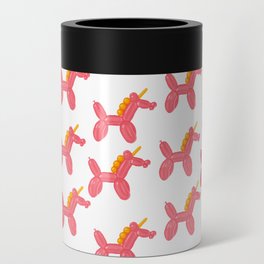Balloon Unicorn- Pink and Yellow- white background Can Cooler