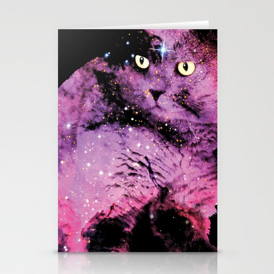 Celestial Cat - The British Shorthair & The Pelican Nebula Stationery Cards