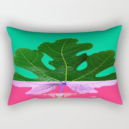 Fig Leaf Diamond Christmas - Other Half and Half Rectangular Pillow