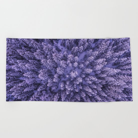 Aerial Pine Beach Towel