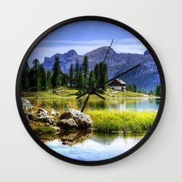 Beautiful Lake | OPEN WINDOW ART Wall Clock