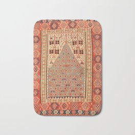 Antique Erzurum Turkish Kilim Rug Print Badematte | Oriental, Pattern, Rug, Persian, Tribal, Boho, Kilim, Erzurum, Ethnic, Graphicdesign 