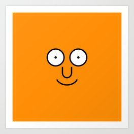 type face: smile orange Art Print