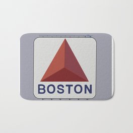 Boston Skyline Scaffolding Baby Grey Bath Mat | Boston, Digital, Graphicdesign, Massachusetts, Grey 
