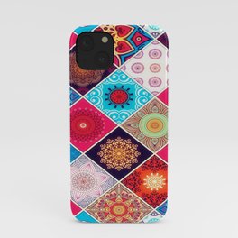 Retro Colorful Mandala iPhone Case