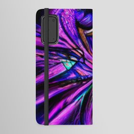 Psychedelic Art - Purple And Green Dragonfly Android Wallet Case