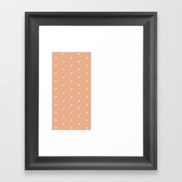 White Polka Dots Lace Vertical Split on  Framed Art Print
