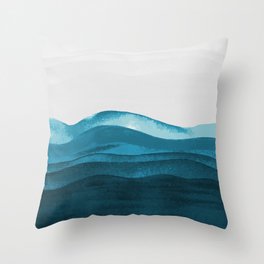 Ocean waves paint Throw Pillow