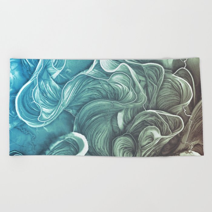 Mississippi River Meander Scars Fade Beach Towel