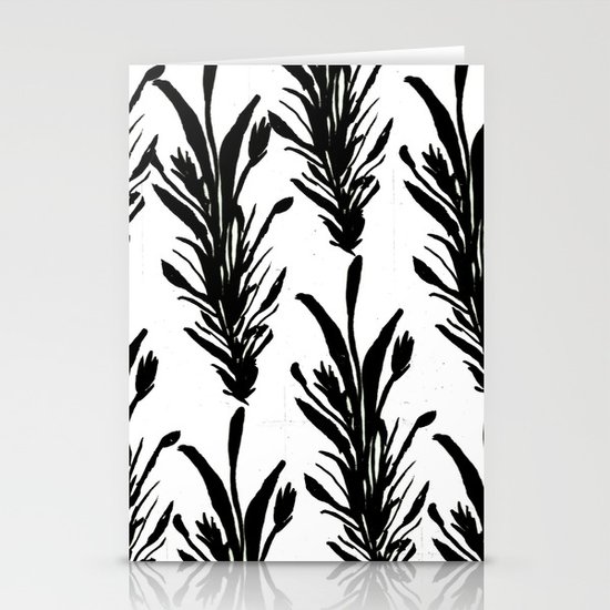 Black Leaves Stationery Cards