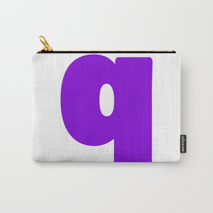 q (Violet & White Letter) Carry-All Pouch