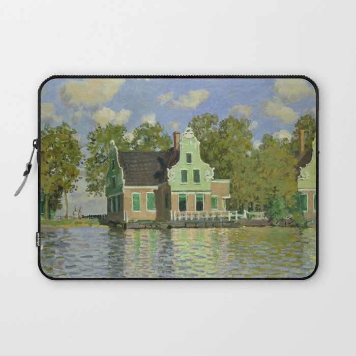 Claude Monet - Houses on the Zaan River at Zaandam  Laptop Sleeve