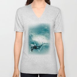 The Whale - Blu V Neck T Shirt