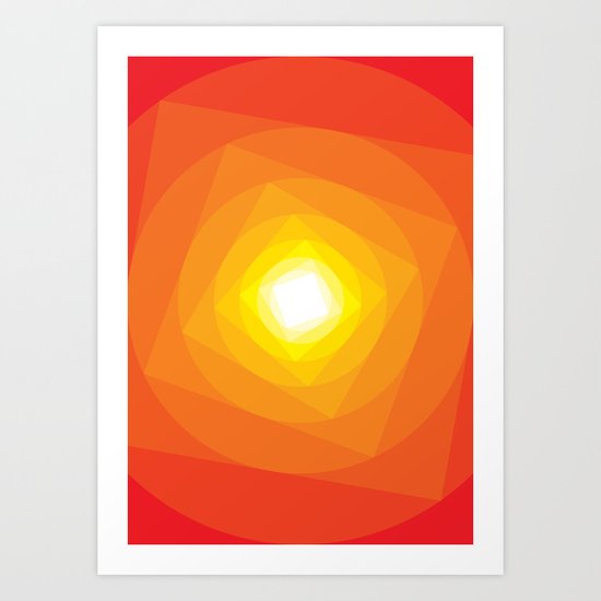 Gradient Sun Art Print