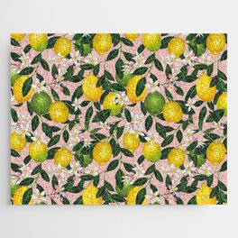 Fresh Lemon plant Blossom - pink Jigsaw Puzzle