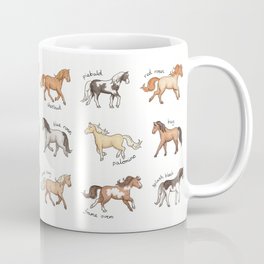Horses - different colours and markings illustration Coffee Mug