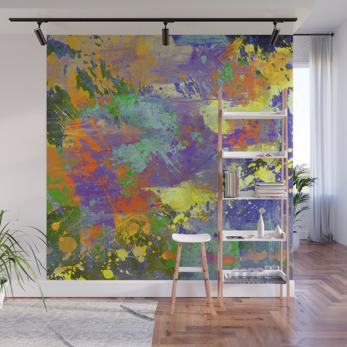 Signs Of Life Vibrant Random Paint Splatter Multi Coloured