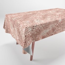 Rose Gold Diamond Studded Glam Pattern Tablecloth