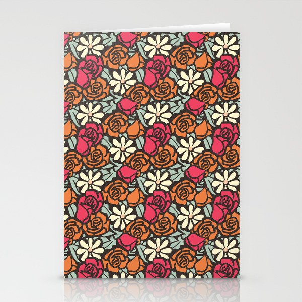 Hand drawn flower pattern Stationery Cards