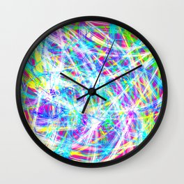 Multicolor Colorful lines Abstract Art Wall Clock