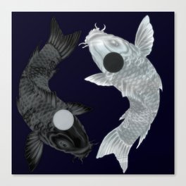 Yin Yang Koi Canvas Print