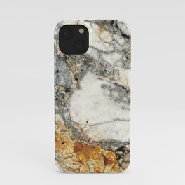 White and Rust Marble Slab iPhone Case