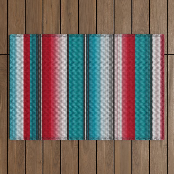 Mexican serape #5 Outdoor Rug