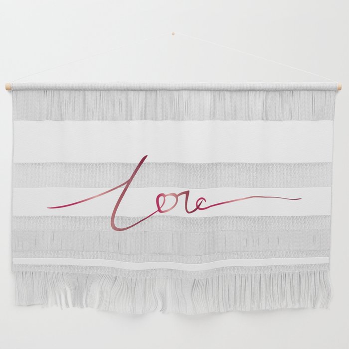 Word Love in Ruby red colours Wall Hanging