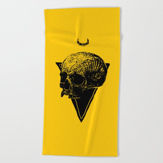 skull2 Beach Towel