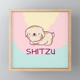 Shitzu Dog Framed Mini Art Print