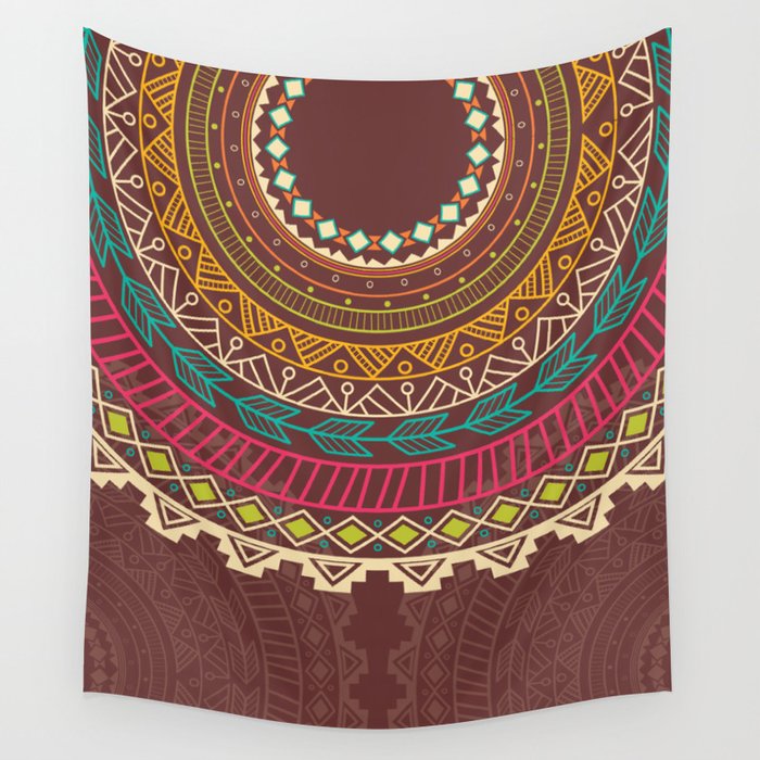Aztec ornament Wall Tapestry by bluelela | Society6