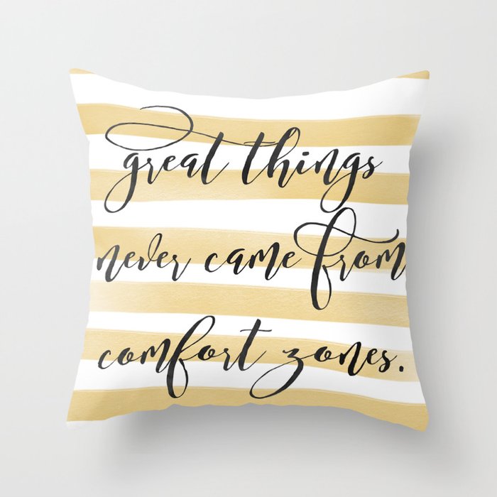 Great Things Print Throw Pillow