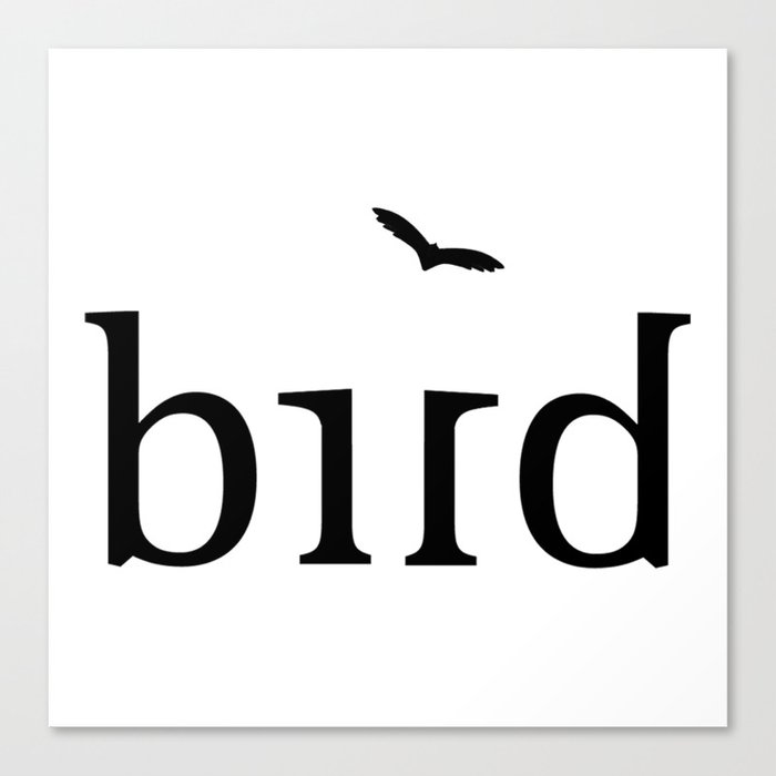 BIRD ambigram Canvas Print