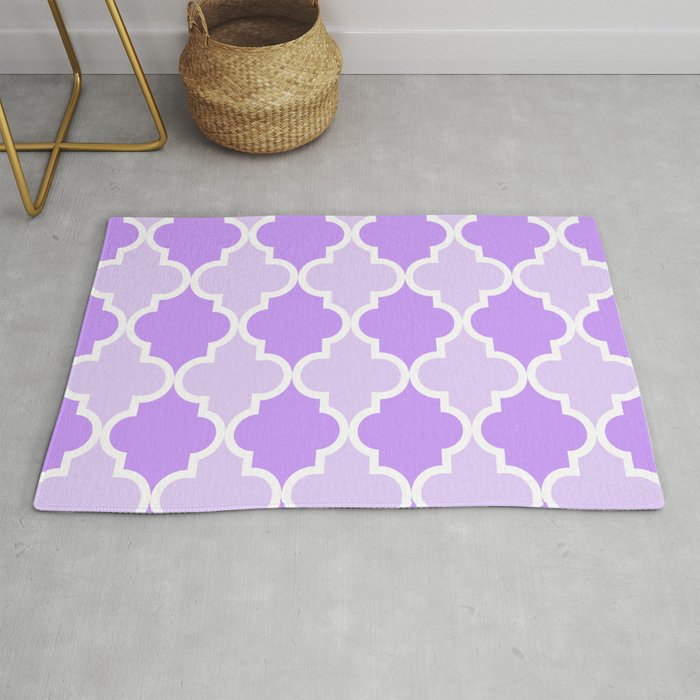 Quatrefoil Light Purple Dual Tone Rug By Peppermintcreek Quatrefoil Light Purple Dual Tone Rug By Peppermintcreek