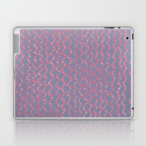 Squiggles In The Sun - Magenta and Purple Blue Laptop & iPad Skin