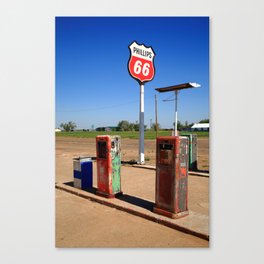 Route 66 Gas Pumps 2012 Canvas Print