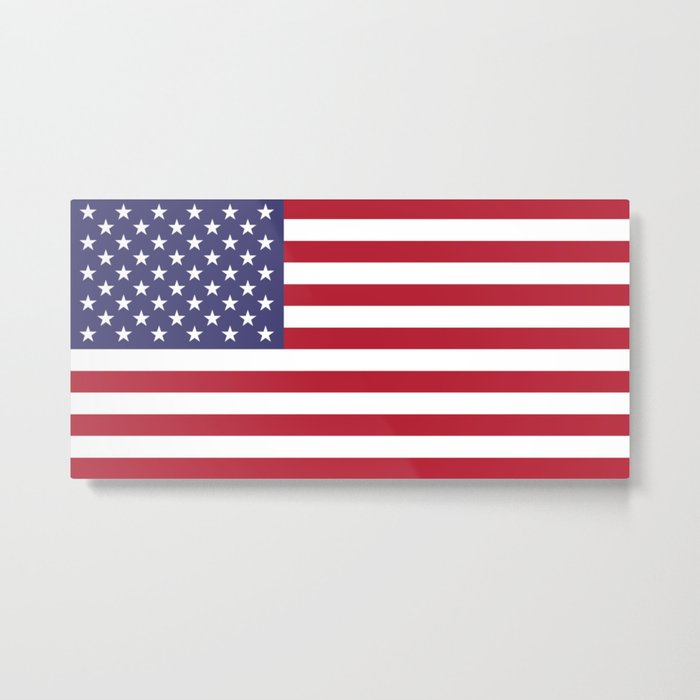 US Flag - Authentic colors Metal Print