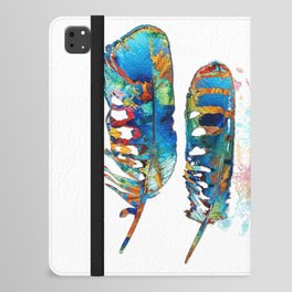 The Path Colorful Feather Art For Comfort  iPad Folio Case